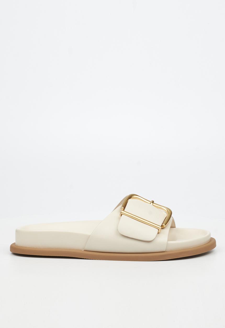 Miss Black - Polpetta 12 buckle strap sandal - natural