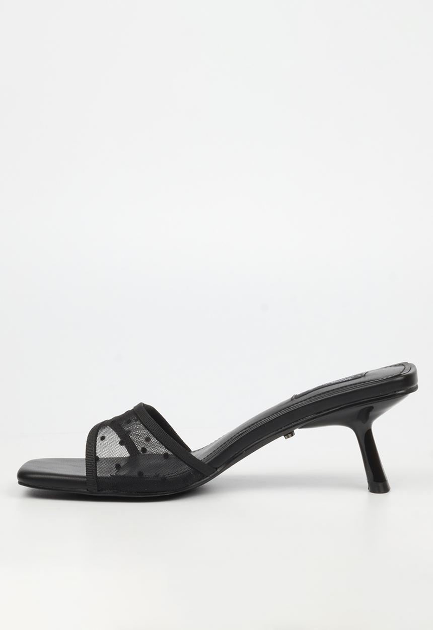 Miss Black - Serita 2 polka-dot mesh heel - black