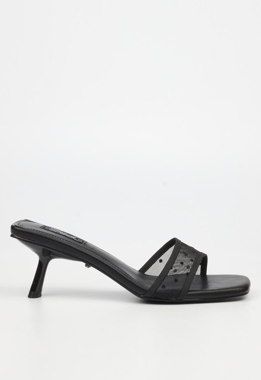 Miss Black - Serita 2 polka-dot mesh heel - black