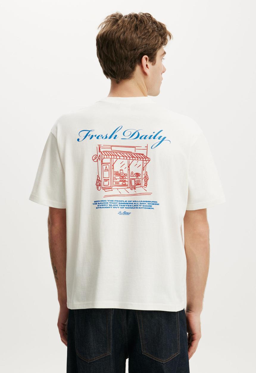 Cotton On - Everyday Fit Graphic T-shirt - Vintage White/Fresh Daily