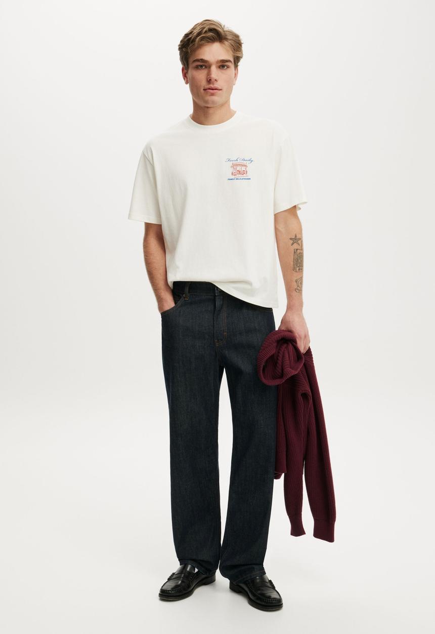Cotton On - Everyday Fit Graphic T-shirt - Vintage White/Fresh Daily