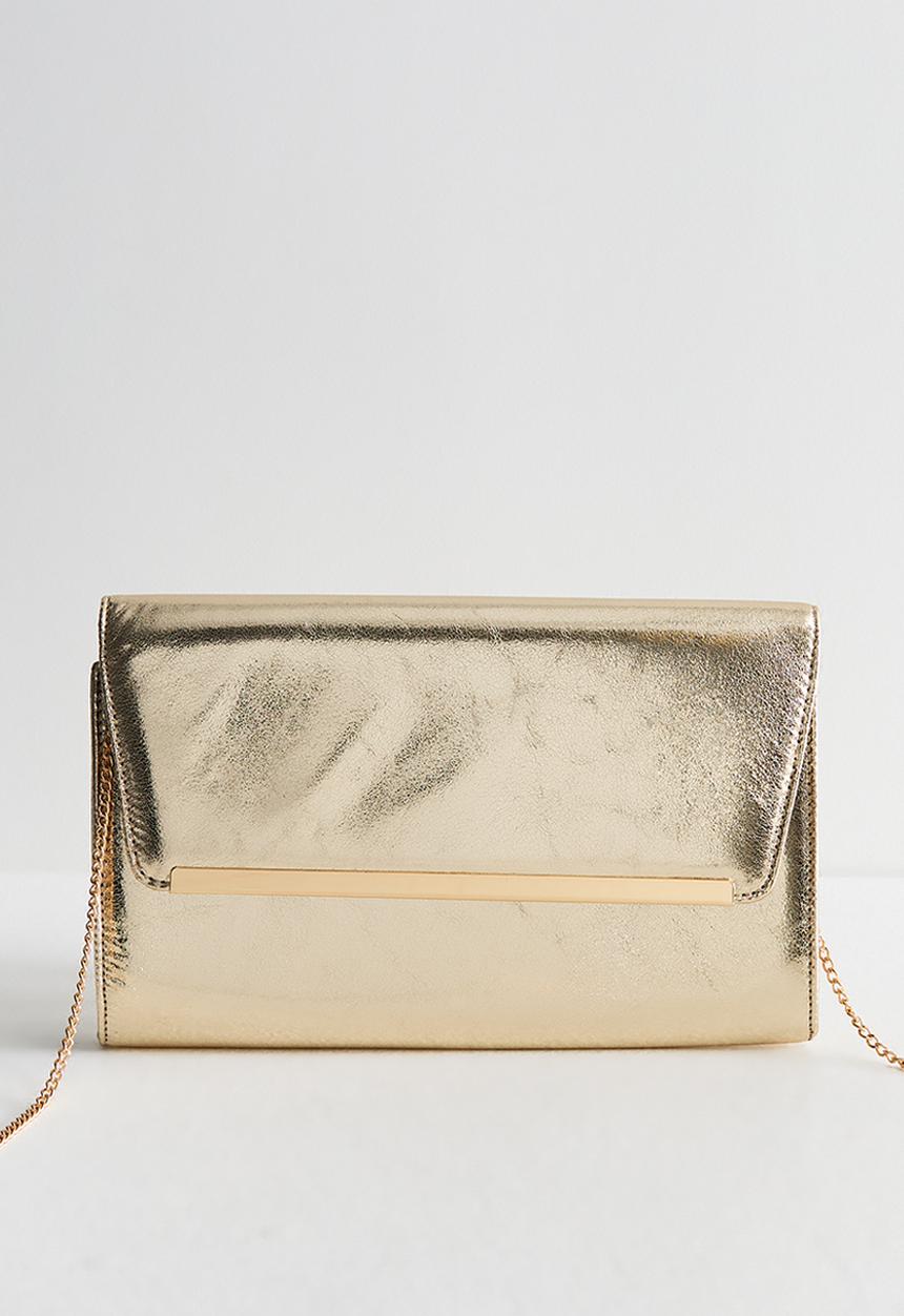 New Look - Effie Bar Clutch - Gold