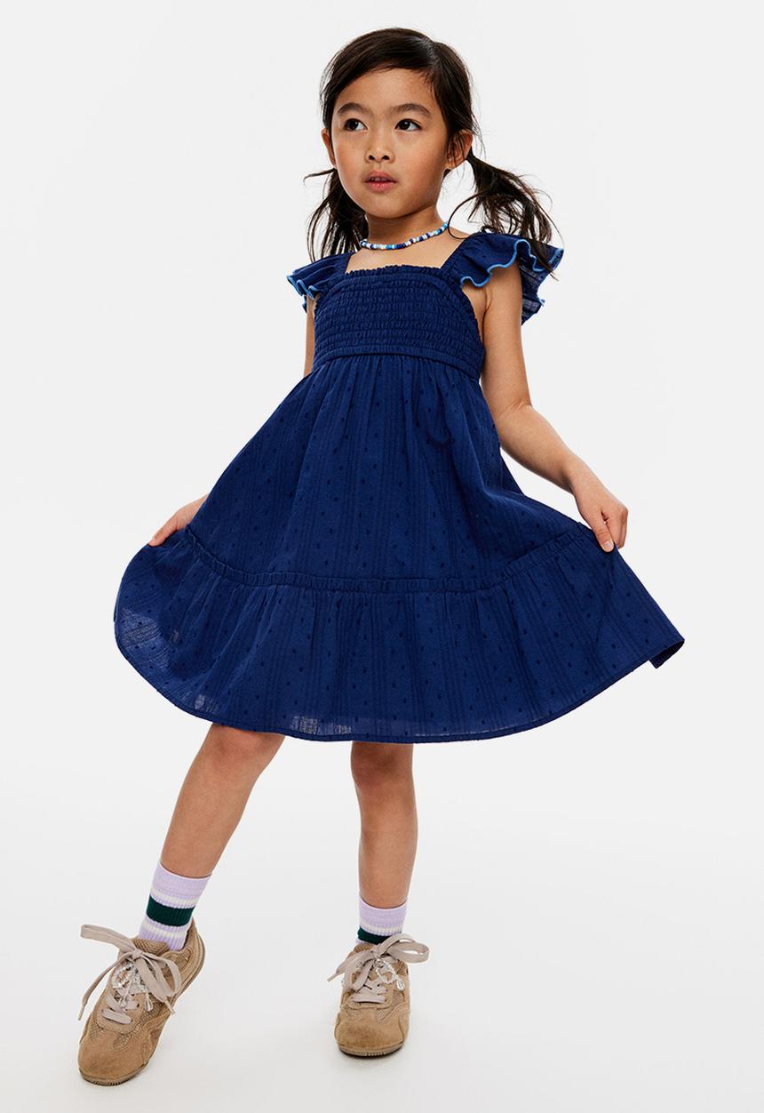 Cotton On - Gigi Flutter Sleeve Dress - Denim Navy