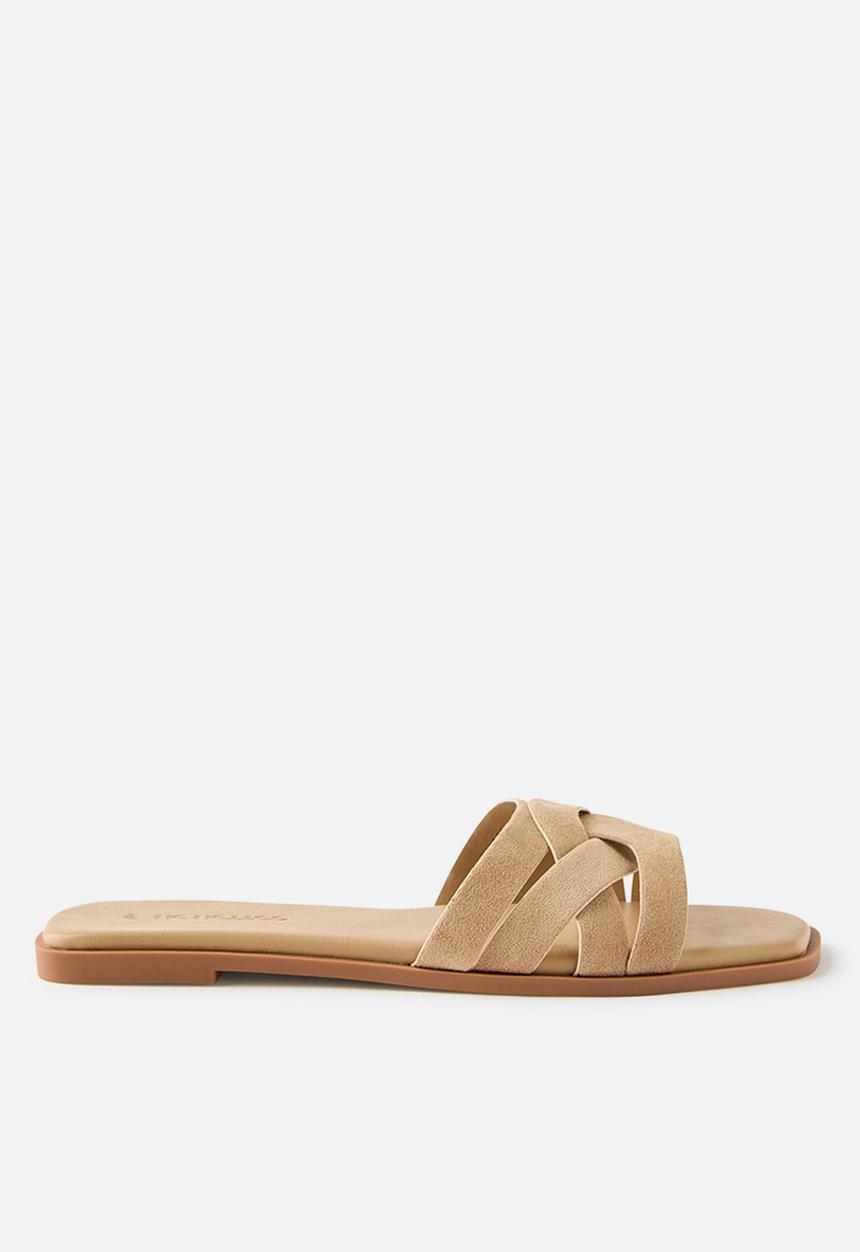 Cotton On - Bella slide - Taupe faux suede