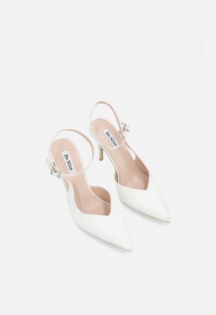 Be Mine - Kanica slingback heel - ivory satin