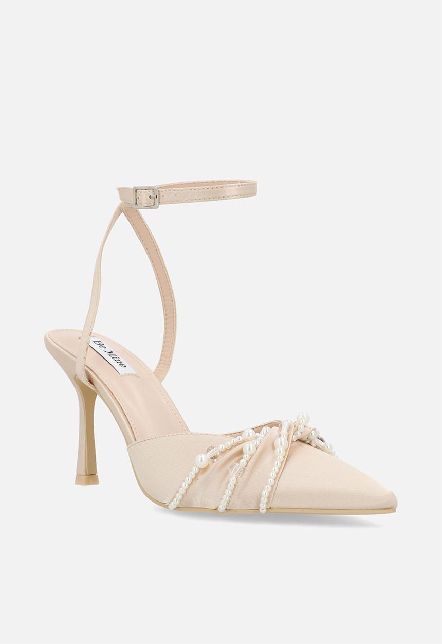 Be Mine - Harsha ankle strap heel - blush satin