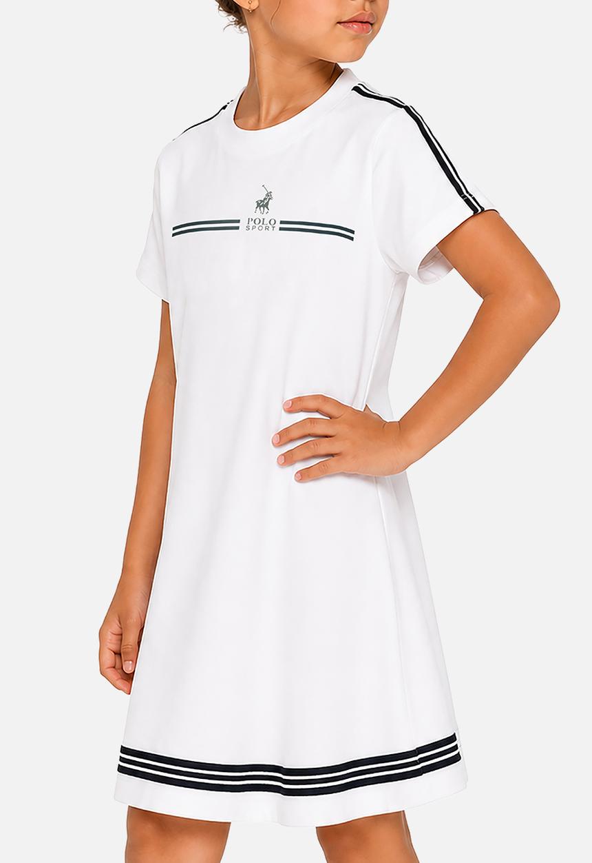 POLO - Girls Jamie Sport Ss Dress - White