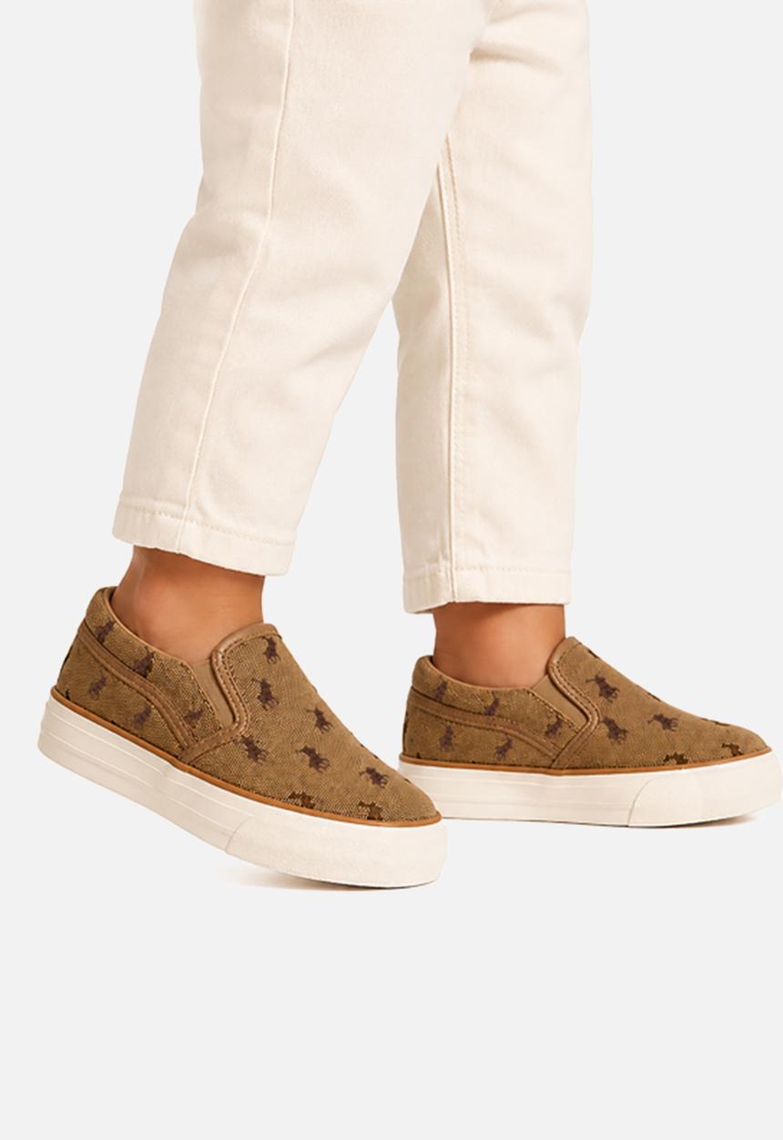 POLO - Kids Jacquard Slip On Sneaker - Stone