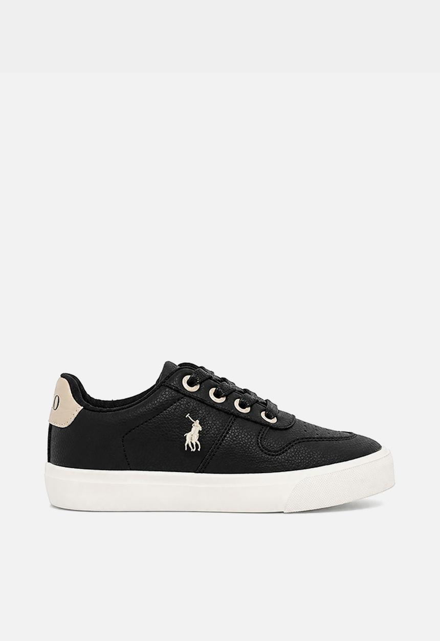 POLO - Kids Classic Leather Sneaker  - Black