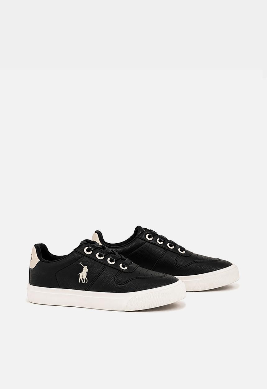 POLO - Kids Classic Leather Sneaker  - Black