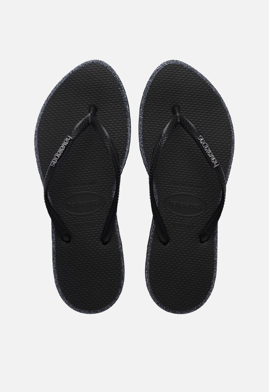 Havaianas - Slim point glitter black/black