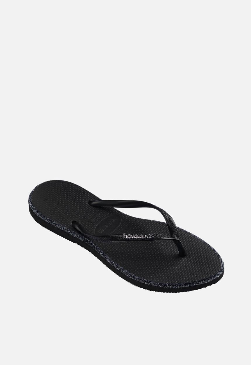 Havaianas - Slim point glitter black/black