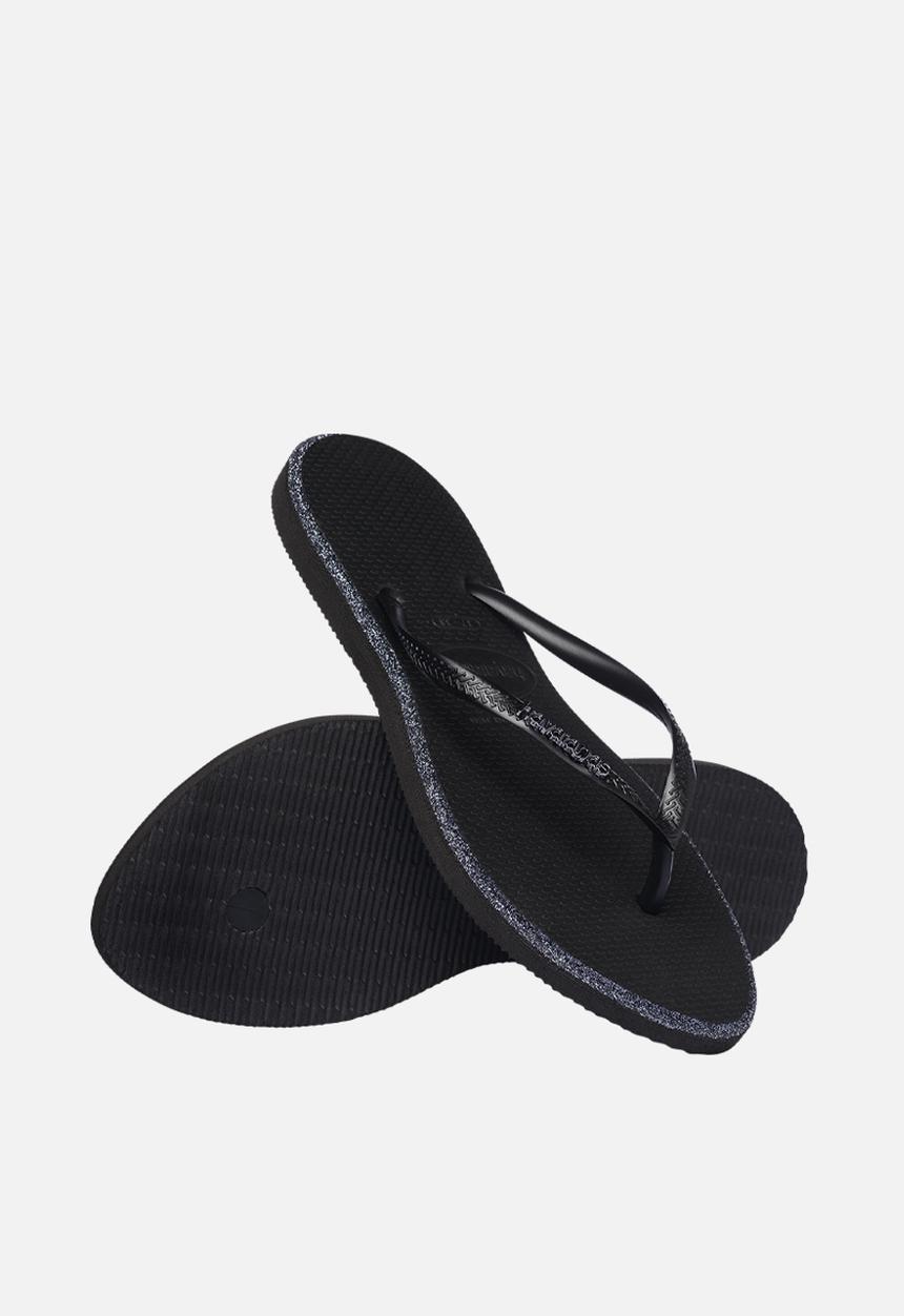 Havaianas - Slim point glitter black/black