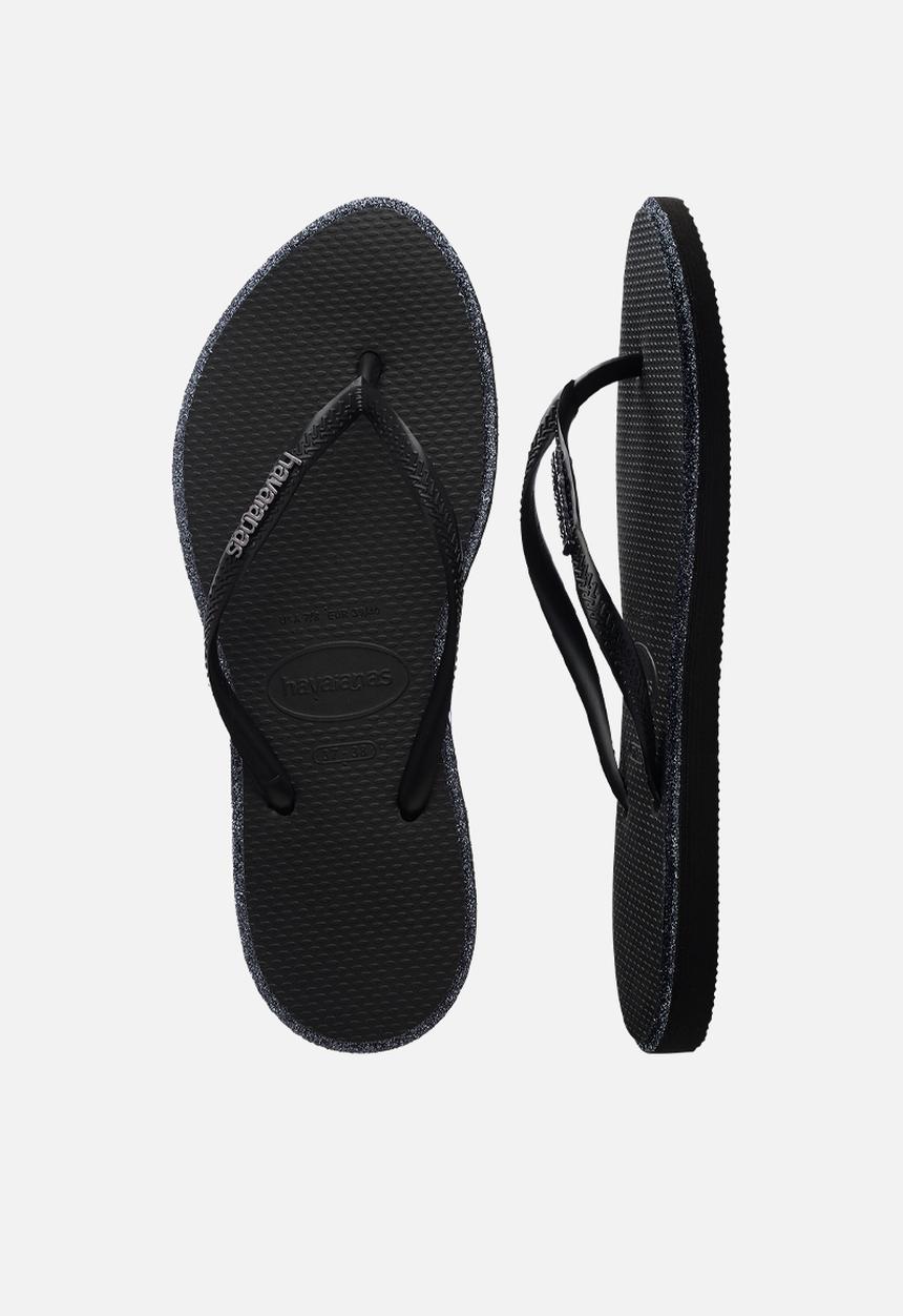 Havaianas - Slim point glitter black/black