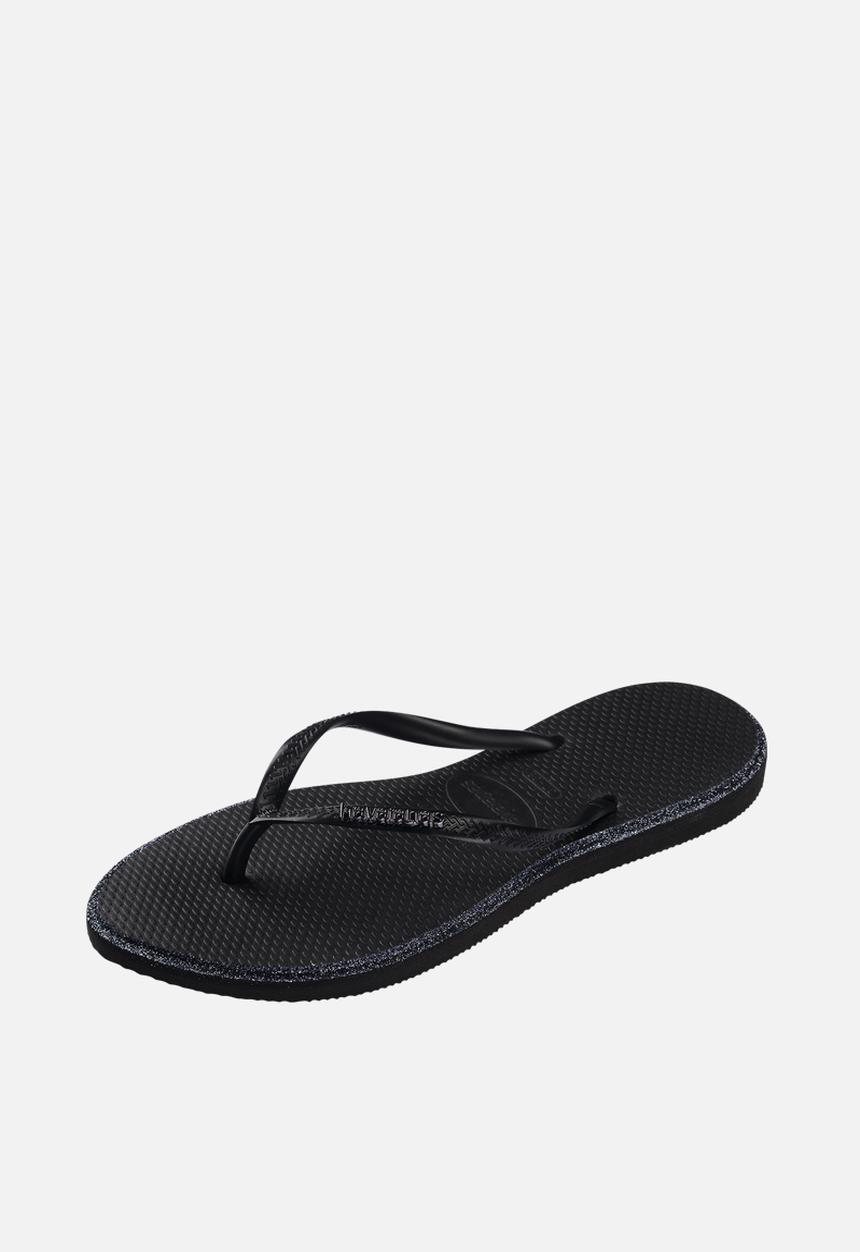 Havaianas - Slim point glitter black/black