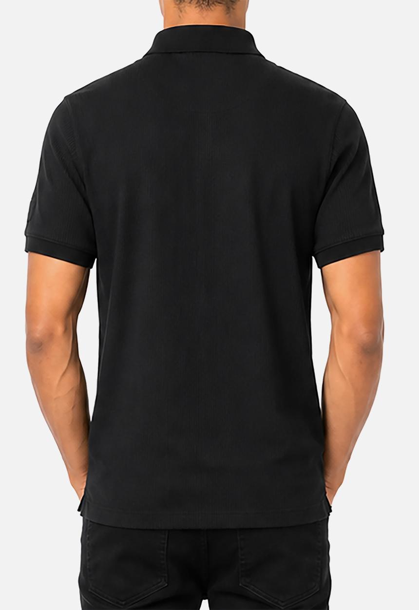 POLO - Mens pjc ss applique logo golfer - black