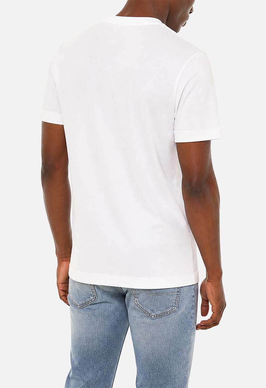 POLO - Mens abstract logo ss tee - white