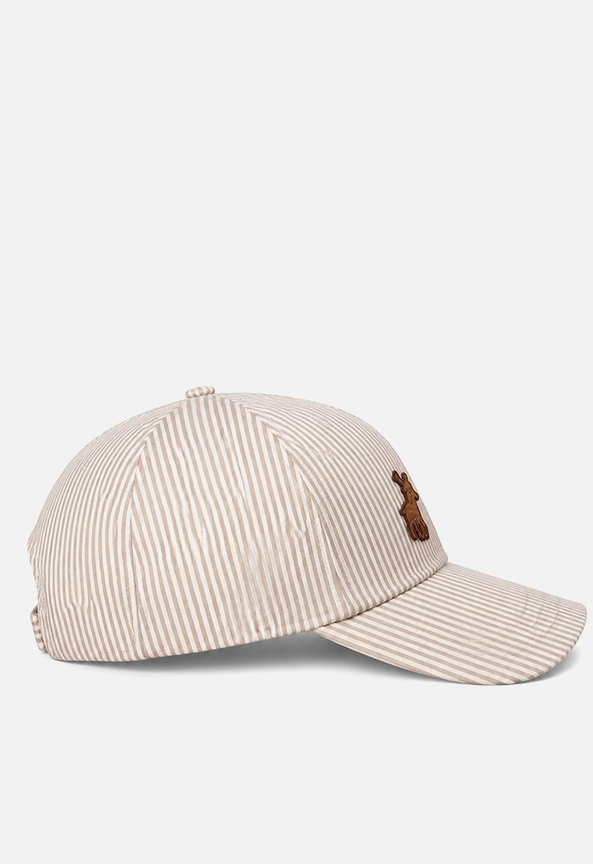 POLO - 6 Panel Pinstripe Linen Peak  - Neutrals