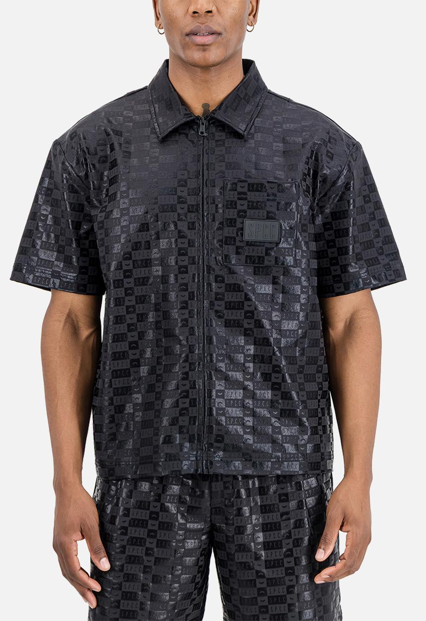 S.P.C.C - Arden Shirt Sleeve Printed Jacket - Black