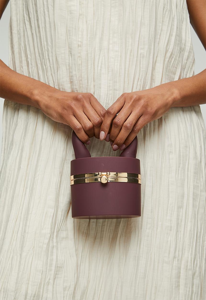 Tessa Design - Cylinder Vanity Bag - Burgundy