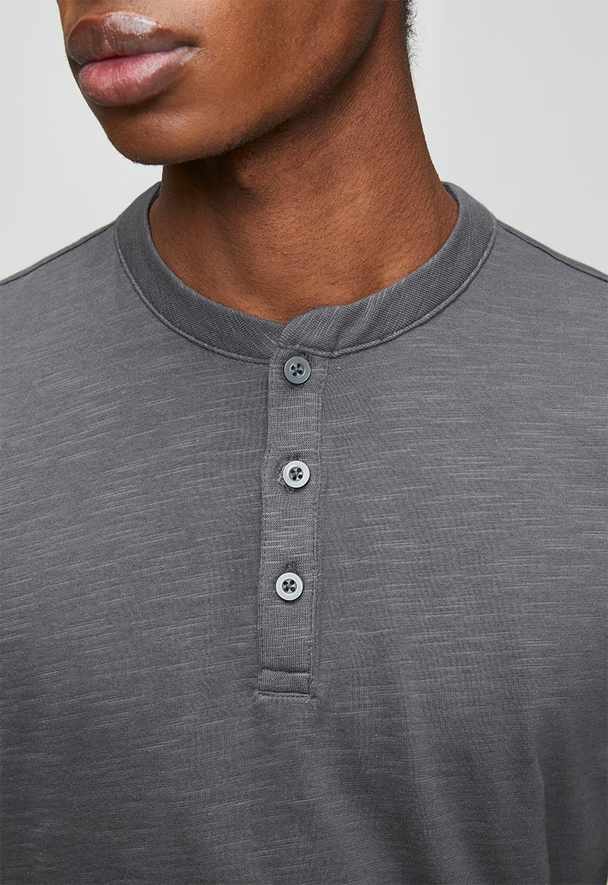 Only & Sons - Benne Henley Reg Ls Tee Vd - Grey Pinstripe
