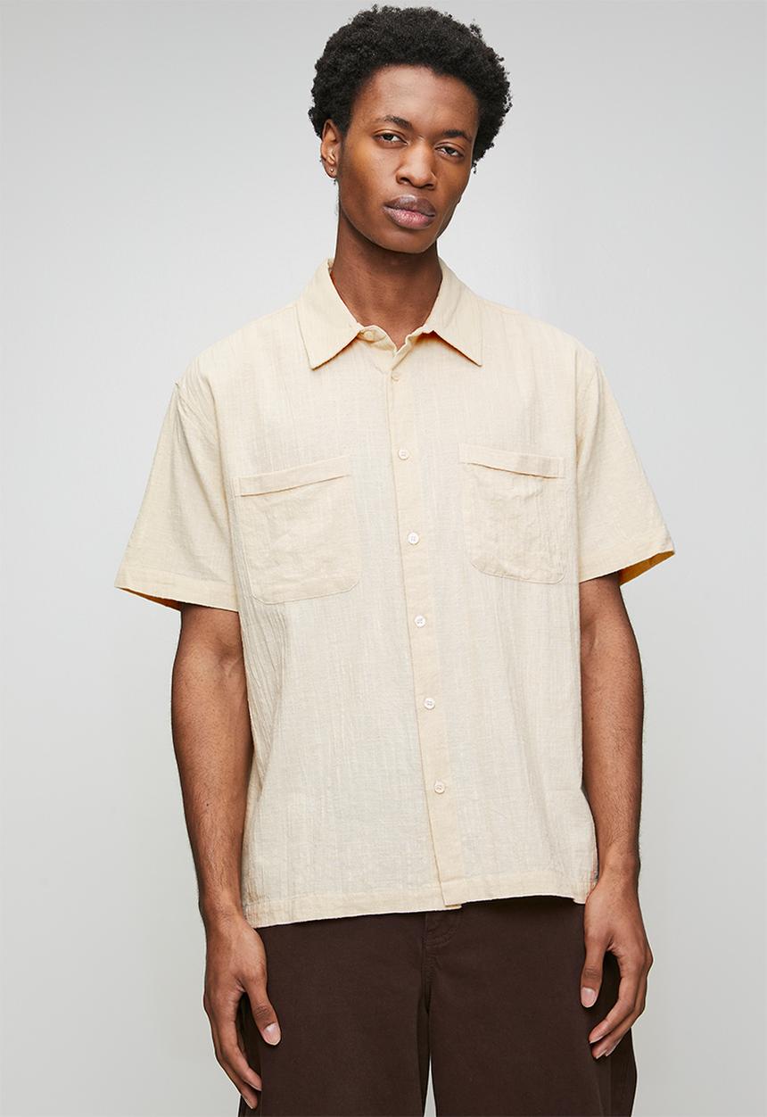 Only & Sons - Onscharles Ss Shirt - Silver Lining