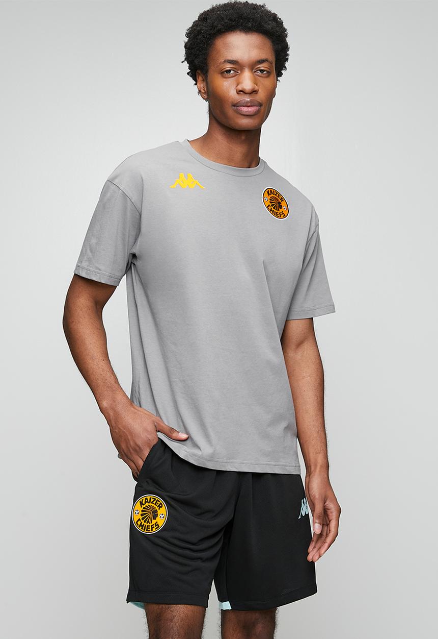 KAPPA - Kaizer Chiefs Men's Training Shorts - BLACK-AZURE RETREAT
