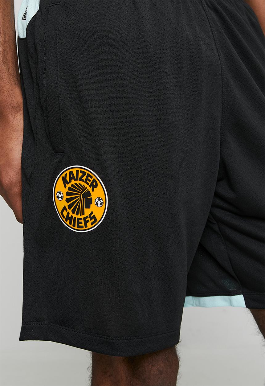 KAPPA - Kaizer Chiefs Men's Training Shorts - BLACK-AZURE RETREAT