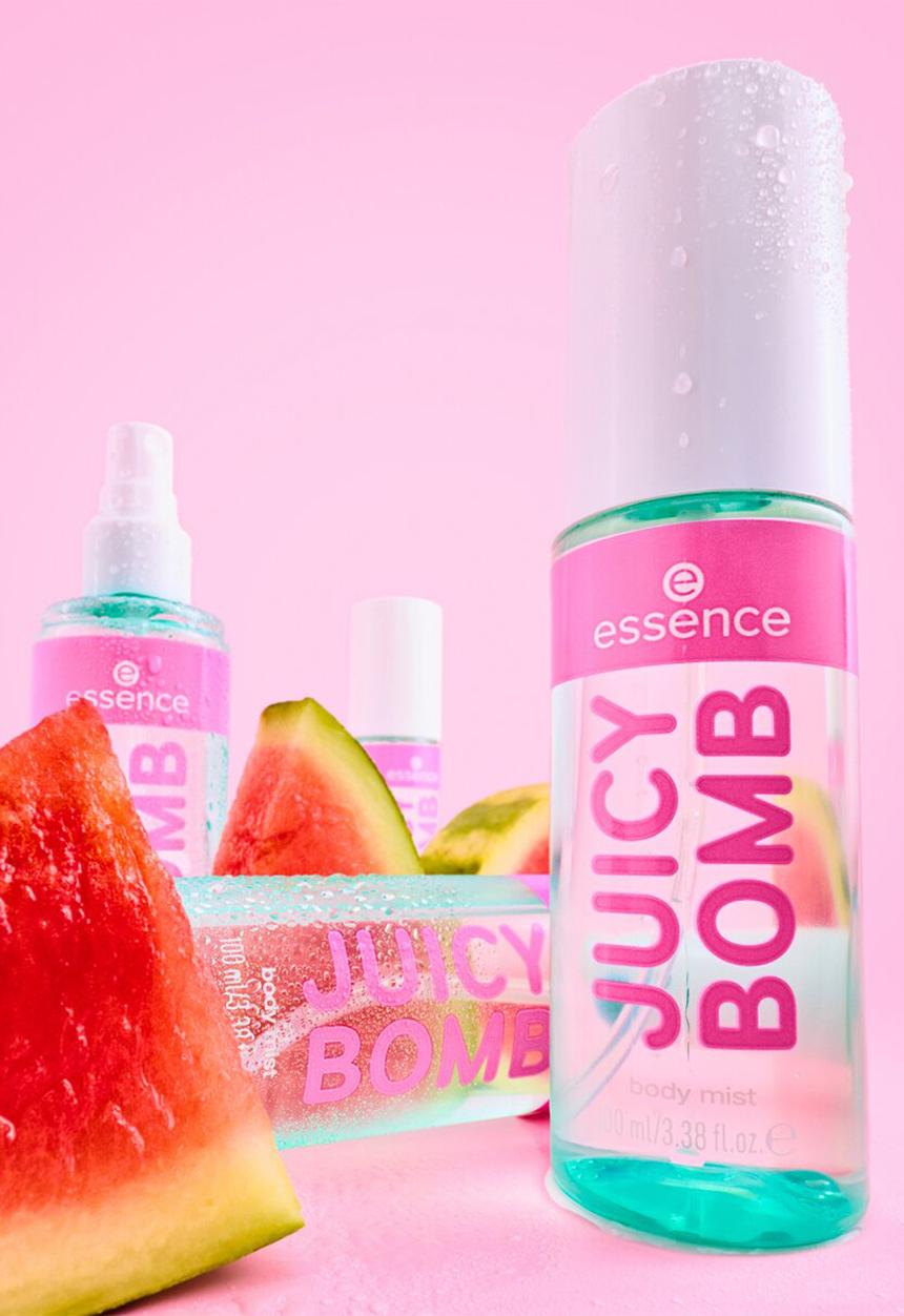 essence - JUICY BOMB tropical drop body mist - 107 Watermelon Wave