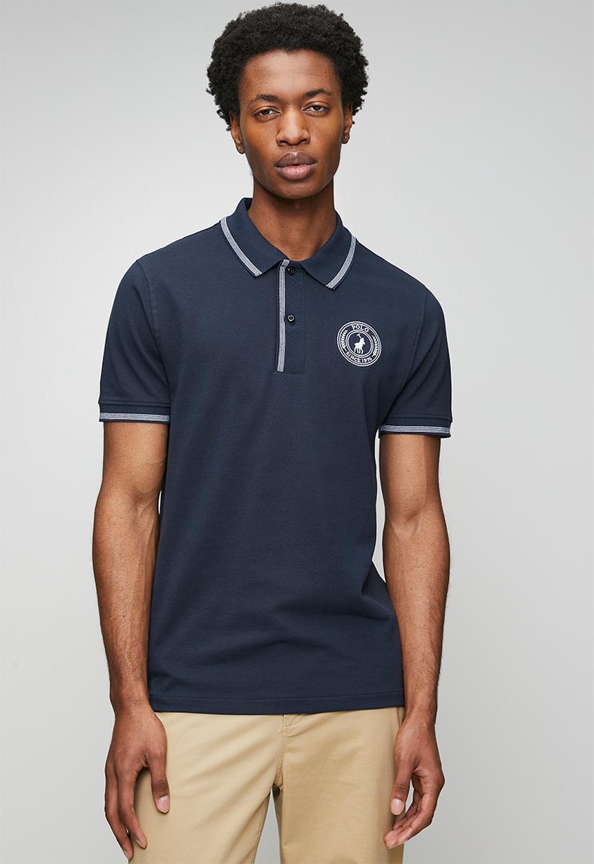 POLO - Mens Sport Short Sleeve Pique Golfer - Navy