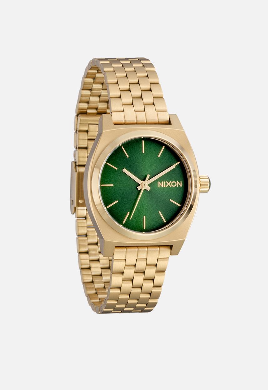 Nixon - Medium Time Teller - Gold / Green Sunray