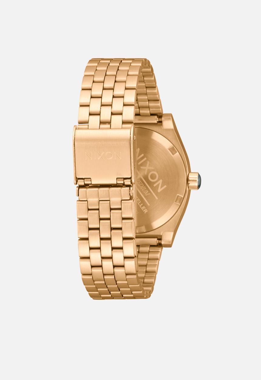 Nixon - Medium Time Teller - Gold / Green Sunray