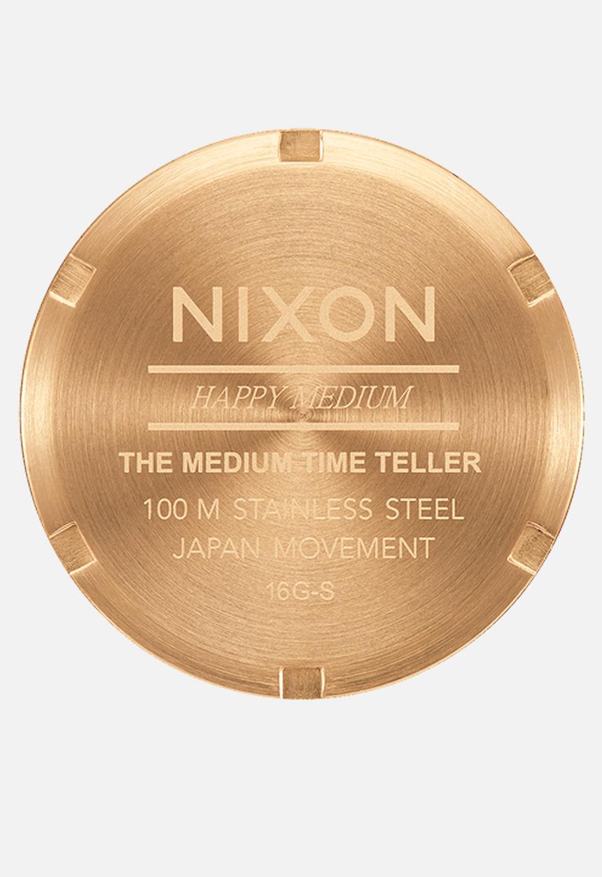 Nixon - Medium Time Teller - Gold / Green Sunray