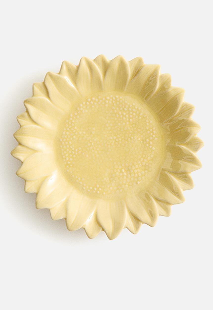 H&M - Sunflower-shaped mid plate - yellow