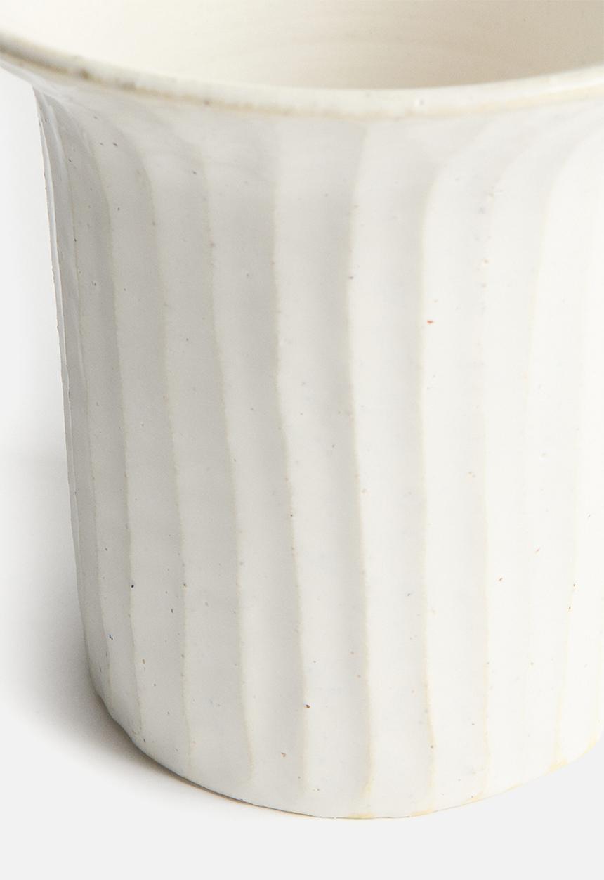 H&M - Textured stoneware vase - white