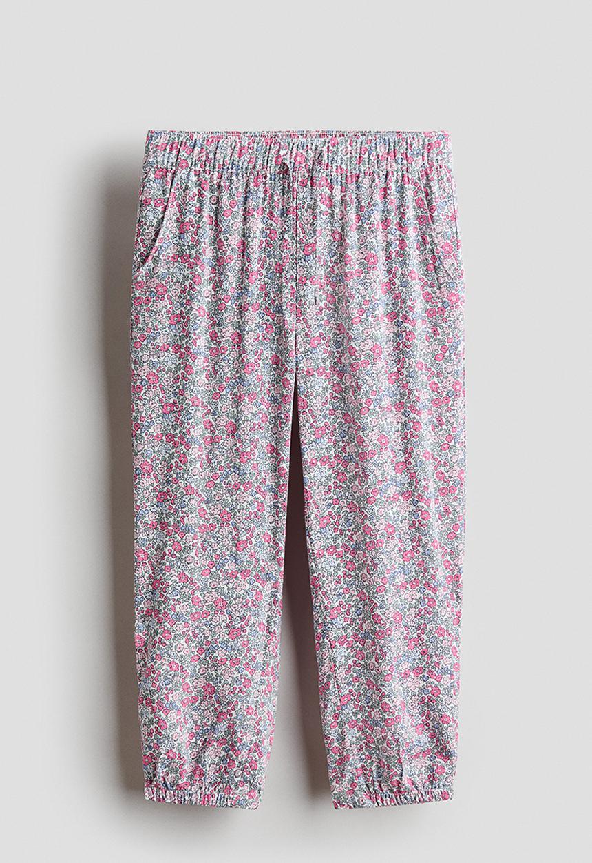 H&M - Woven joggers - white/pink floral