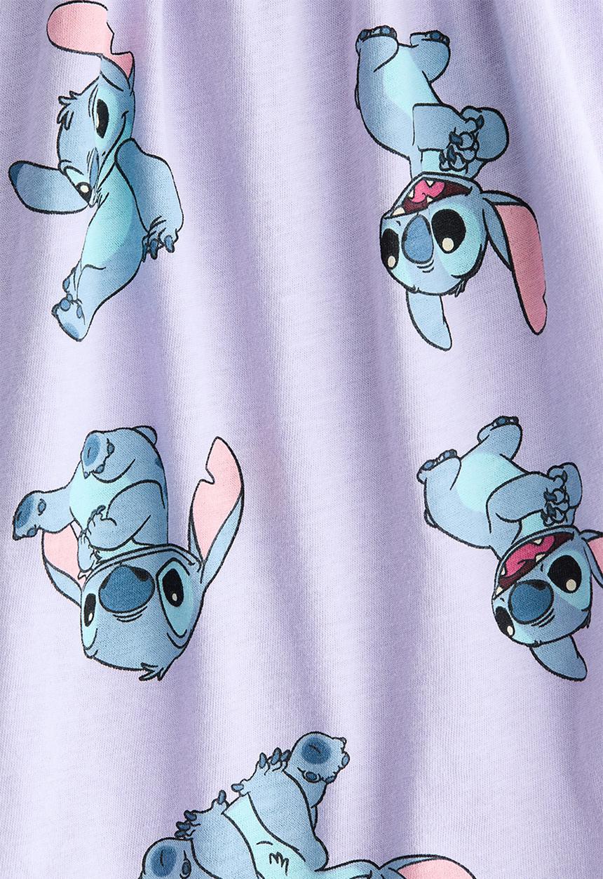 H&M - Printed cotton dress - light purple/lilo & stitch