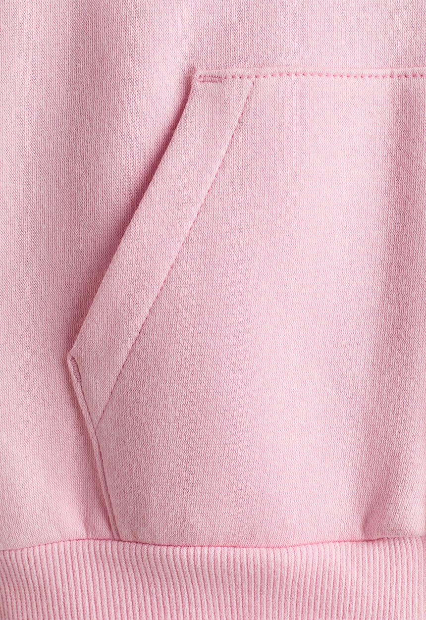 H&M - Oversized zip-through hoodie - light pink