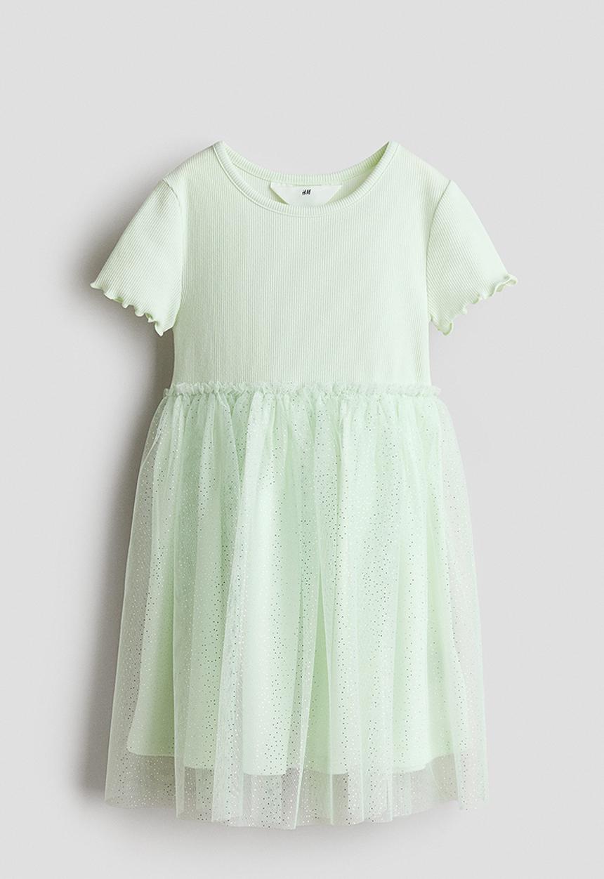H&M - Tulle skirt dress - light green