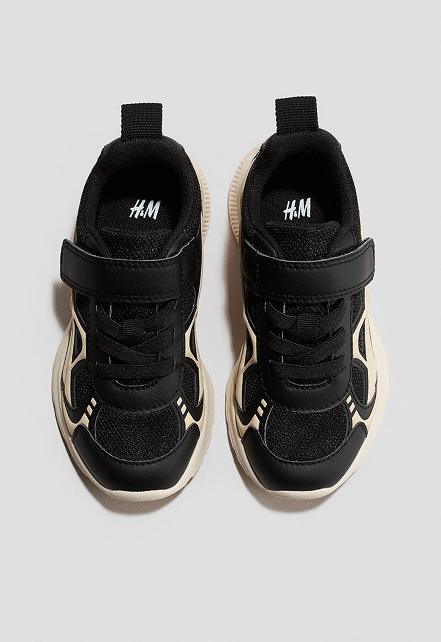 H&M - Lightweight-sole trainers - black/light beige