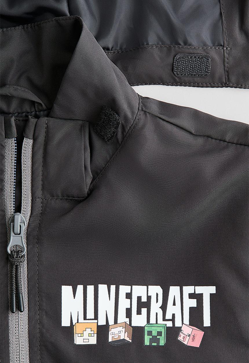 H&M - Hooded windbreaker - dark grey/minecraft