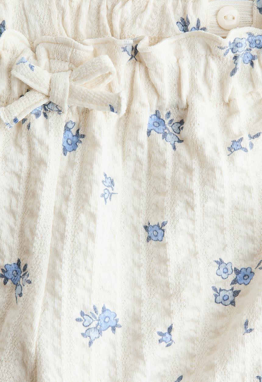 H&M - Textured jersey trousers - white/floral