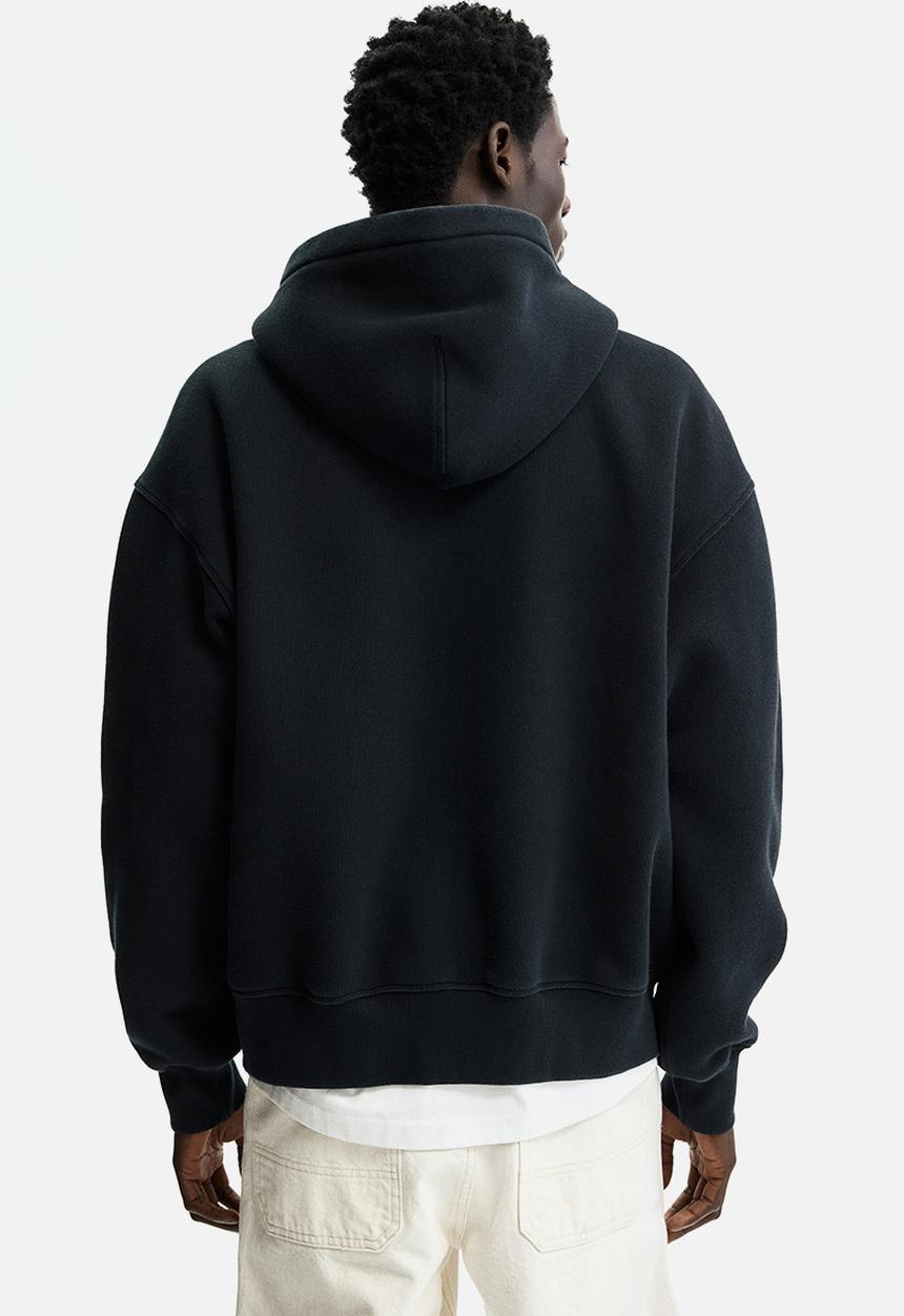 H&M - Oversized fit printed zip-through hoodie - black/soho nyc