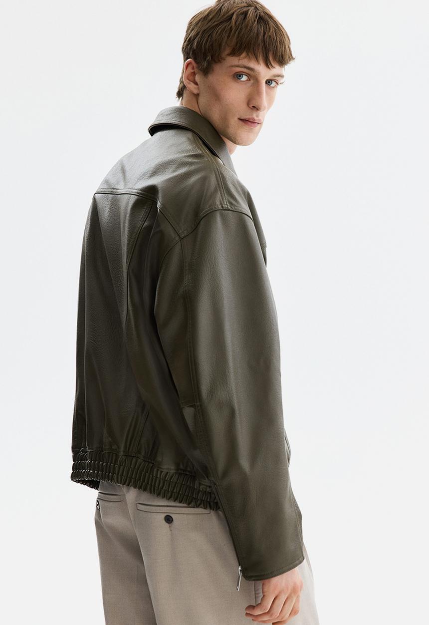 H&M - Coated jacket - khaki green