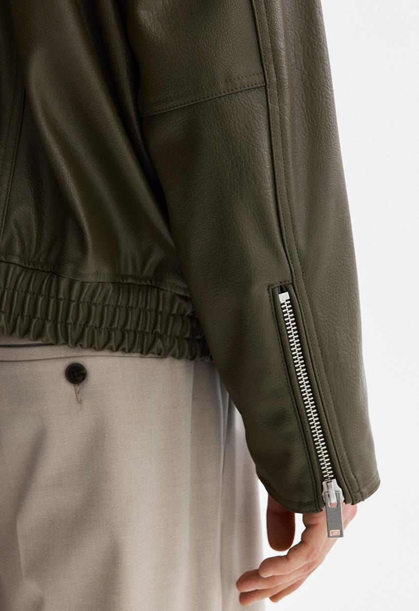H&M - Coated jacket - khaki green