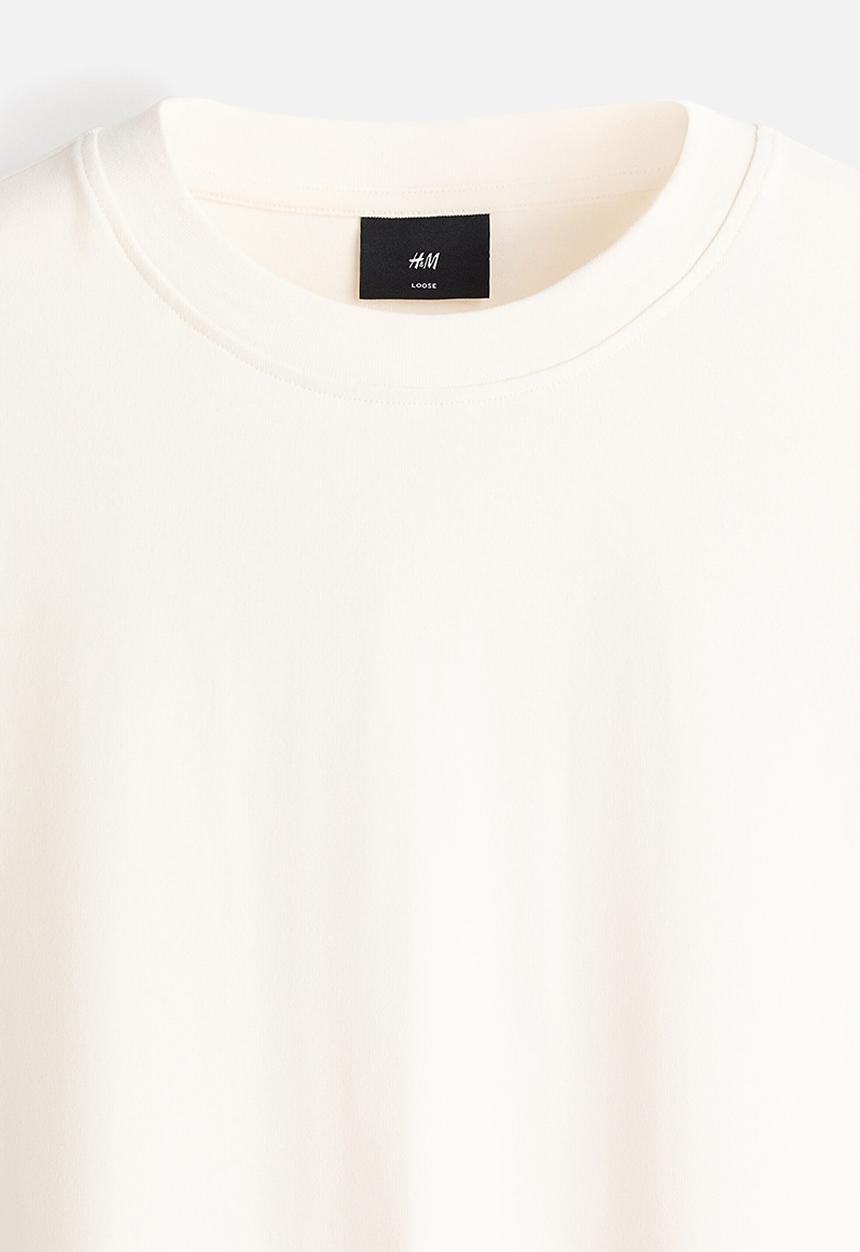 H&M - Loose fit boxy-style T-shirt - white