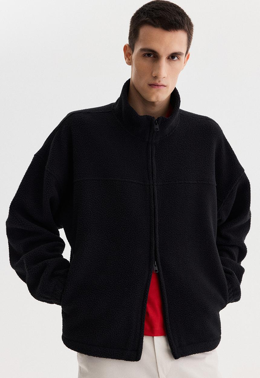 H&M - Teddy jacket - black