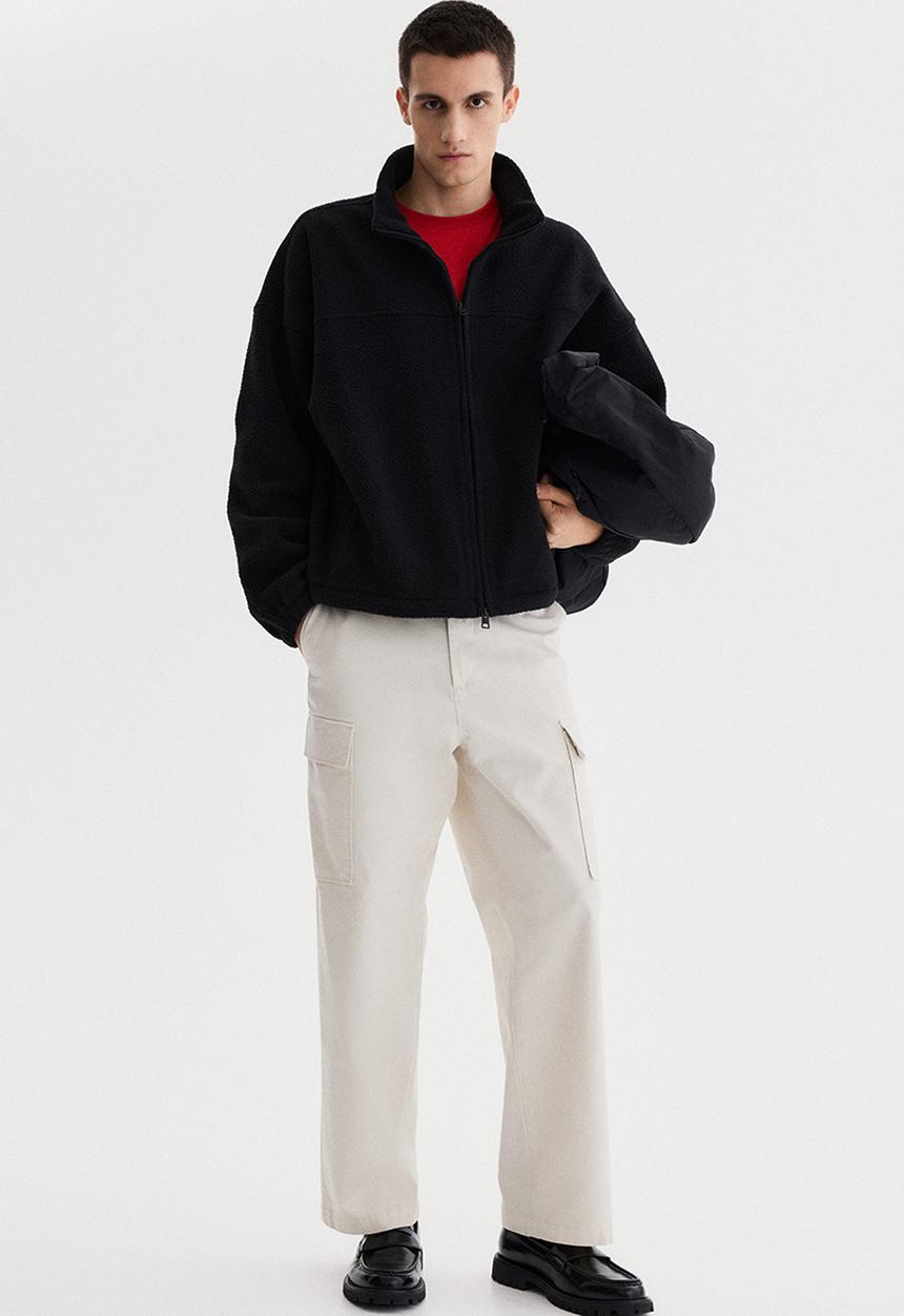 H&M - Teddy jacket - black