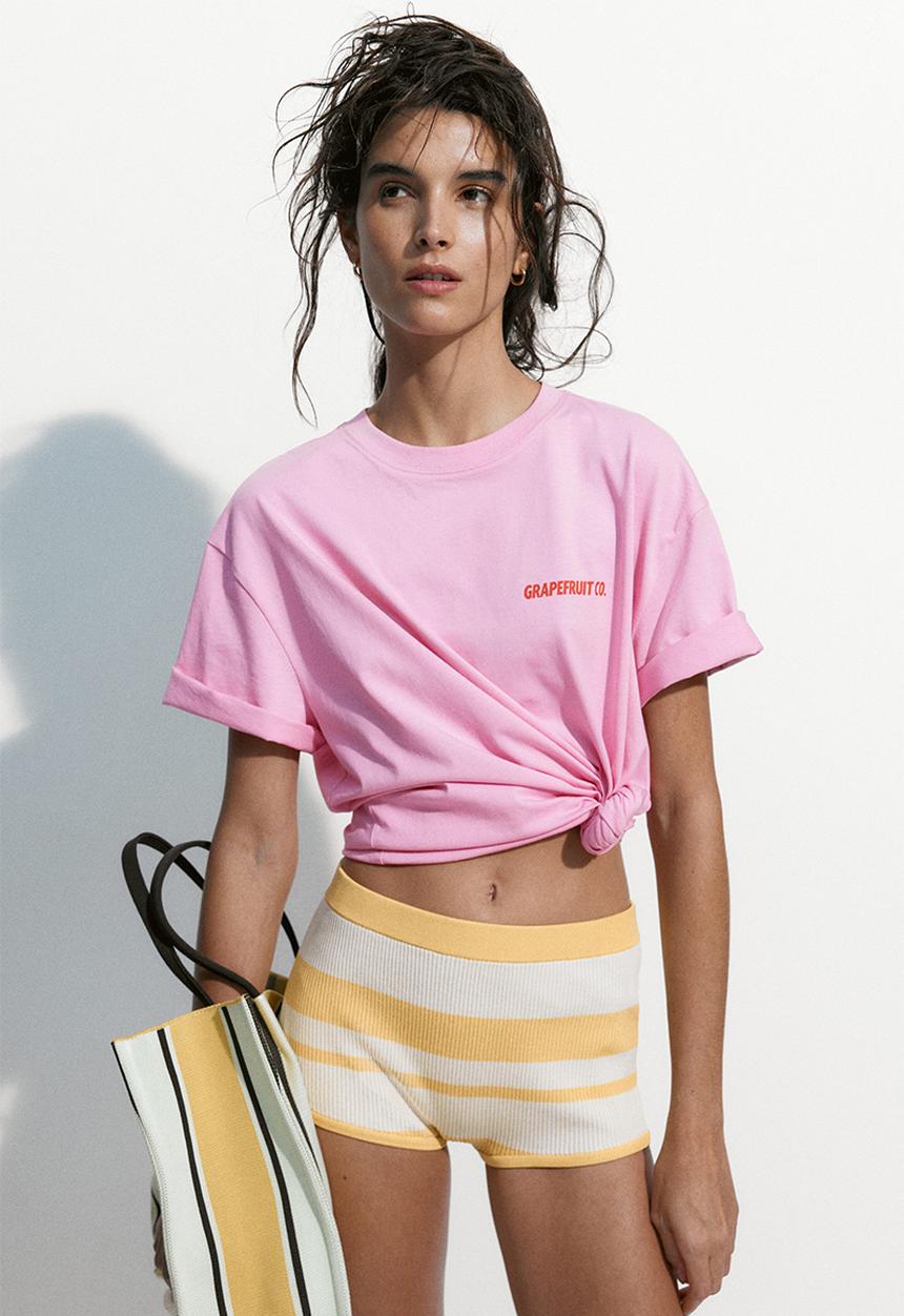 H&M - Oversized t-shirt - pink/grapefruit