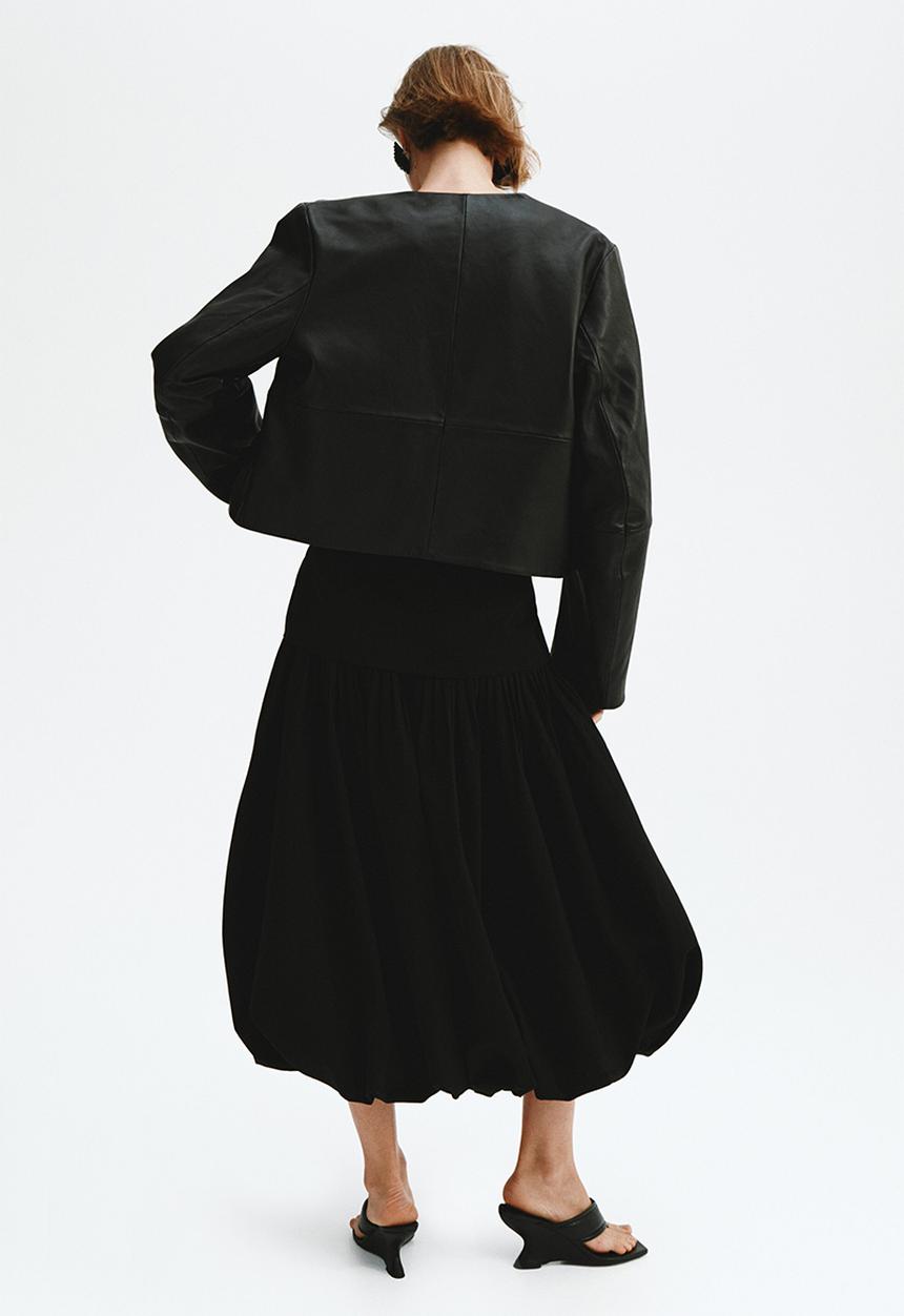H&M - Midi balloon skirt - black